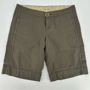 Reef Bermuda 100% Cotton Shorts Olive Green Size 29